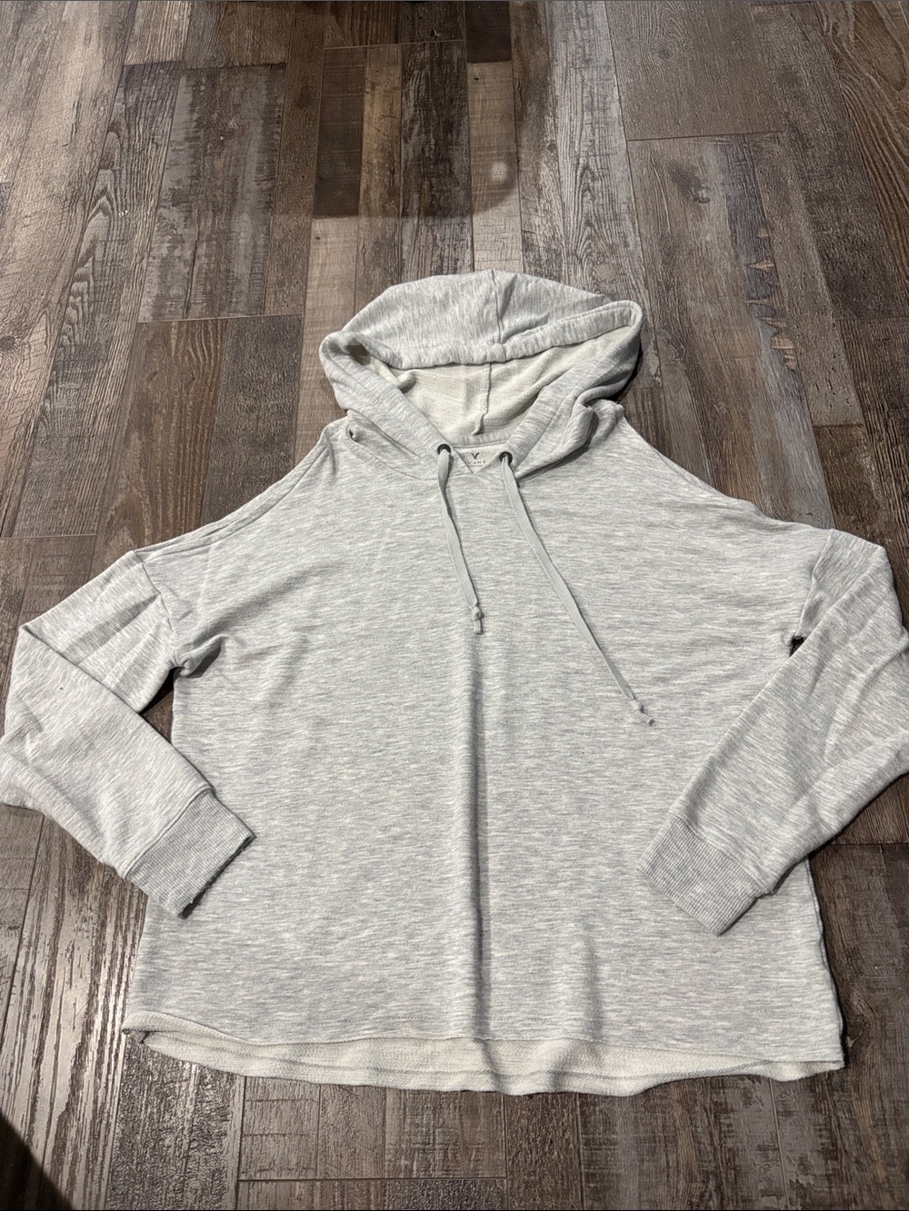 American Eagle Outfitters cold shoulder Light Gray Hoodie Sweatshirt